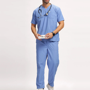 Customized Work wear Comfortable Uniform Breathable <b>Scrub</b> Suits Women's V-Neck Medical <b>Scrubs</b> Nylon Spandex Hospital - Product Image 1