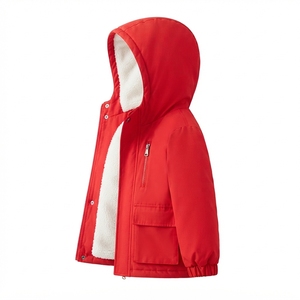 Ensemble de veste deux pièces brodée pour enfants, fermeture éclair intégrale, capuche, doublure en polaire écologique, vêtements de sport d'automne, tenue décontractée confortable pour garçons - Product Image 1