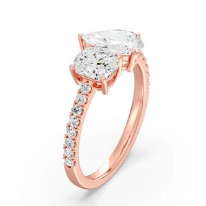 Anillo Toi et Moi de Dos Piedras con Perla y Zafiro - Product Image 6