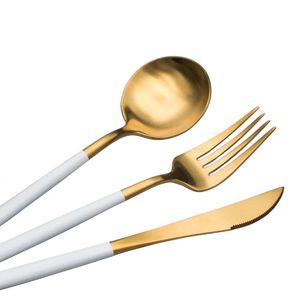 Ensemble de couverts élégants en métal plaqué or, faits à la main, finition brillante miroir, acier inoxydable, pour la cuisine, à bon prix - Product Image 2