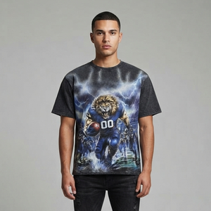 Camiseta personalizada 100% algodón jersey con estampado gráfico, nueva camiseta de manga corta estilo vintage a la moda para unisex, cómoda para el verano. - Product Image 6