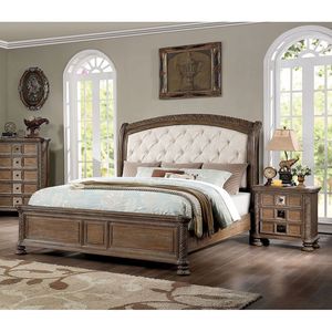 Comodino Rustico Transizionale in Legno Massello Naturale con 3 Cassetti e Pomelli in Bronzo, Arredamento Camera da Letto - Product Image 5