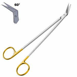 Tijeras Vasculares Potts con Punta Fina Angulada, Instrumento Quirúrgico de Acero Inoxidable para Arteriotomía y Disección Vascular - Product Image 6