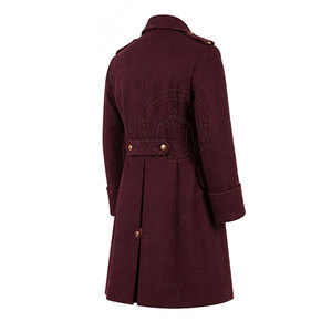 Manteau long classique à double boutonnage et col large, reproduction d'un trench-coat pour un style quotidien, reproduction de trench-coat - Product Image 4