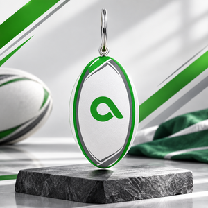 Custom Logo Mini <b>Rugby</b> Ball Keychain OEM Wholesale Promotional PU <b>Rugby</b> Keyring for Sports Club Merchandise - Product Image 1