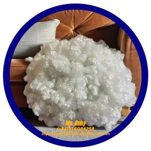 Fibra de Poliéster Virgen Reciclada Siliconizada Conjugada Blanca HCS 15D de Alta Calidad para Relleno de Almohadas y Sofás - Product Image 5