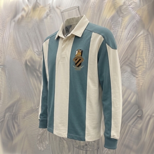 Maillot de football à manches longues rayé Snowgrace, col rabattu, logo brodé, coupe classique, chemise de sport pour homme - Product Image 4