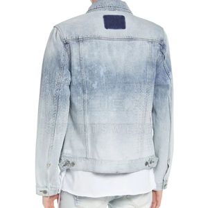 Chaqueta Vaquera Clásica para Hombre, Corte Regular, Chaqueta de Mezclilla Azul para Estilo Casual Urbano, Ropa de Moda Masculina al por Mayor - Product Image 3