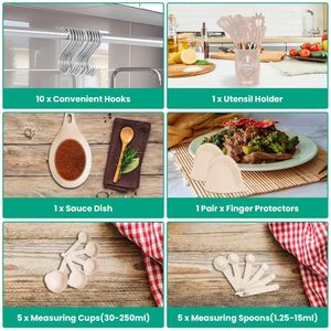 Set di 35 Utensili da Cucina con Spatola, Accessori per Pasticceria, Portautensili, Frusta per Uova e Separatore, Necessità Essenziali in Cucina - Product Image 3