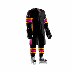 Best Selling 100% Polyester Ice Hockey Uniform Set Breathable Quick Dry Customizable Comfortable Lightweight Easy Wear - Product Image 3