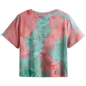 T-shirt personnalisé avec logo pour femme, effet délavé, en mélange de coton léger, conçu pour un usage quotidien confortable - Product Image 2