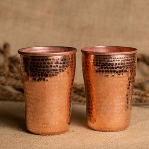 Verres en cuivre : simplicité moderne, vaisselle ayurvédique pour la santé, écologiques, réutilisables, durables pour une cuisine et un mode de vie propres. - Product Image 6