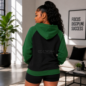 Cosh International Sorority Sisterhood <b>Black</b> Green <b>Fleece</b> Casual Sweatshirt With Pockets Regular Fit Autumn Wear - Product Image 4