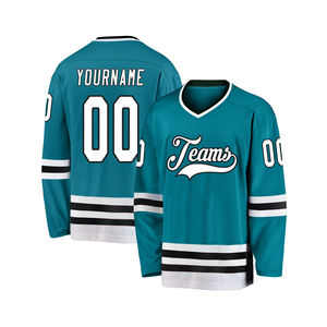 Jersey de Hockey sobre Hielo Sublimado Personalizado al por Mayor 2026, 100% Poliéster, Antibacterial, de Secado Rápido, Diseño Personalizado, Cómodo, en Blanco - Product Image 1