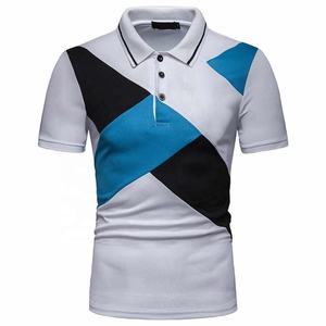 เสื้อโปโลผู้ชายแฟชั่นแขนสั้นผ้าฝ้ายสำหรับฤดูร้อน รับผลิตตามสั่ง ขายส่ง ไซส์จริง สินค้าขายดี ย้อมสีแบบถัก - Product Image 1