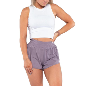 2026 <b>Top</b> Trend Casual Sport <b>Shorts</b> for Women Comfortable Breathable High Waist with Logo Decoration Bulk Quantity Available - Product Image 1
