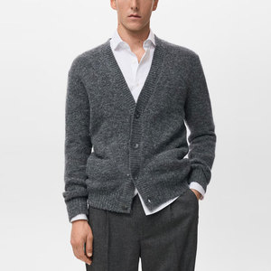 Customized Your Own Design Custom Embroidery Printed Winter Men <b>Cardigans</b> 100% Wool <b>Thick</b> 2025 New Arrival - Product Image 6