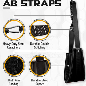 Correas ajustables para barra de dominadas con acolchado suave y soporte fuerte para entrenamiento en gimnasio, equipo de entrenamiento para hombres y mujeres - Product Image 2