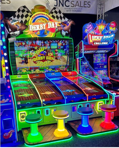 Derby Day Arcade Machine 4 Players Coin Operated 75 Inch Screen LED <b>Light</b> Interactive Ball Rolling Horse Racing Video Game - Product Image 2