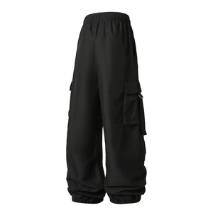 Pantalon de jogging cargo surdimensionné personnalisé pour homme, en molleton, multi-poches, streetwear, coupe ample, en coton, décontracté - Product Image 2