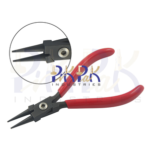 115mm Stainless Steel Black Oxide Nose Pliers Smooth Jaws Spring PVC Handles Crimping Cutting Circlip Fishing OEM Customizable - Product Image 1