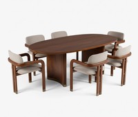 Ensemble de salle à manger en bois massif de style moderne du milieu du siècle, chaises rembourrées, design confortable pour hôtel et appartement, durable