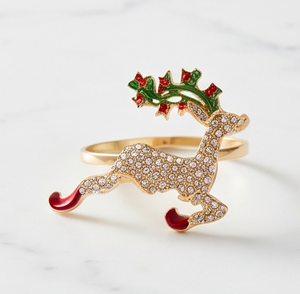 Ronds de serviette festifs pour la décoration de table de Noël, les dîners de fin d'année, les cadeaux et la décoration de repas saisonnière joyeuse - Product Image 1