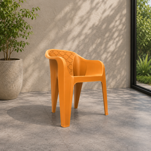 Modern Eco-Friendly Plastic Box Chair CHEX Non-Foldable with 1 Year Warranty for Living Room Home Furniture - Product Image 3