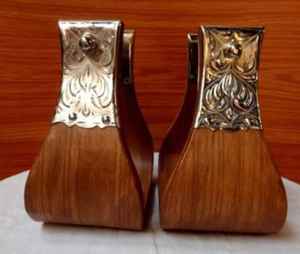 Top-Notch Quality Custom Horse Riding Equipment Wooden <b>Stirrups</b> with Stainless Steel <b>Cover</b> Safety <b>Stirrup</b> for Horses - Product Image 6