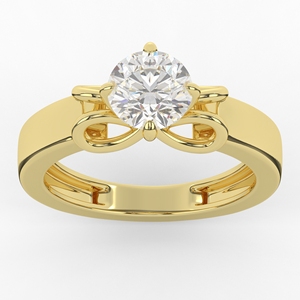 Bague en argent sterling 925 pour femme, avec diamant moissanite taille ronde, motif infini, cadeau de fiançailles - Product Image 2