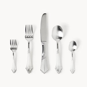 Elegante Juego de Cubiertos Vintage de Acero Inoxidable, Pulido a Mano, Apto para Lavavajillas, Resistente al Óxido, Cuchillo, Tenedor y Cuchara, para Mesa de Comedor de Boda - Product Image 1