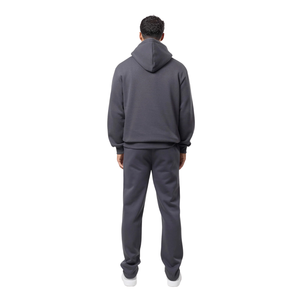 Conjunto de Dos Piezas Personalizado al por Mayor: Sudadera con Capucha y Pantalones Deportivos de Pierna Recta con Bolsillos Laterales para Hombre, Estilo Casual Urbano - Product Image 2