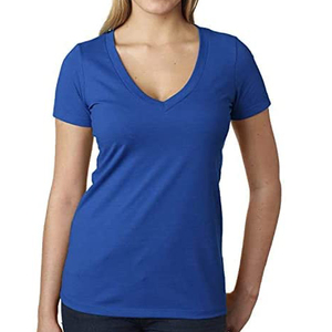 Camiseta de Cuello Redondo para Mujer, Algodón y Elastano, Elástica, Ajustada, Manga Corta, Deportiva, para Gimnasio, Exportación al por Mayor - Product Image 4