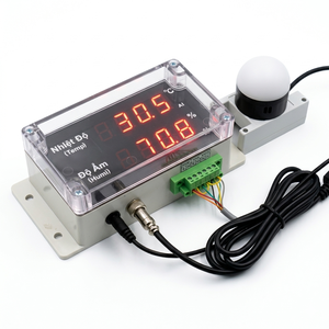 Pantalla LED Industrial de Temperatura y Humedad para Centros de Datos - Montaje en Superficie Modbus RTU |   AT-THMS 3.1 - Disponible OEM - Product Image 1