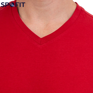 เสื้อยืดแขนสั้นคอวีสำหรับผู้ชาย เนื้อผ้าหนา เหมาะสำหรับออกกำลังกาย วิ่ง เล่นกีฬา ขายส่ง - Product Image 4