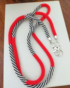 Collier porte-clés et porte-badge perlé fait main, coloré, style bohème, pour usage au bureau, à prix abordable - Product Image 3