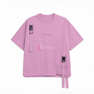 เสื้อยืดโอเวอร์ไซส์ผ้าเฟรนช์เทอร์รี่แบบมีกระเป๋า  ลายปักแบบกำหนดเองสำหรับผู้ชาย  ขายส่งจำนวนมาก  กำลังเป็นที่นิยมอย่างมาก - Product Image 1