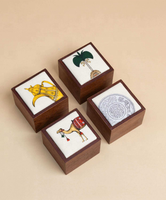 Boîte à chocolat multifonctionnelle en bois massif sculpté sur le thème des fées, avec tiroir coulissant, en tissu et papier, pour cadeaux alimentaires, EXOTIQUE