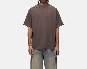 OEM Custom <b>Men</b> Summer Breathable High Quality Vintage <b>Brown</b> <b>T</b> <b>Shirt</b> 100% Cotton with Short Sleeve <b>T</b>-<b>shirt</b> Wholesale Custom Logo - Product Image 5