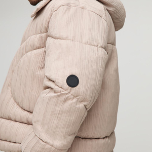 Black Quilted <b>Puffer</b> <b>Jackets</b> With Hood Finish High Hooded Collar Vintage Style Winter Streetwear <b>Jackets</b> For Men and <b>women</b> - Product Image 2