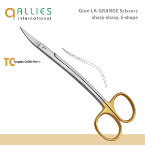 Tijeras de Diseño Dorado con Inserto de Carburo de Tungsteno de 13 cm, Instrumentos Quirúrgicos Generales de Alta Calidad, Tijeras para Cortar Tejidos - Product Image 5