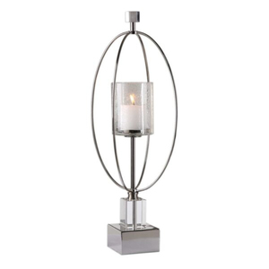 Iron Candle Holder with Glass Hurricane Home and Office <b>Decor</b> Handmade T Light Candle Stand Modern <b>Tables</b> Votive Candle Holder - Product Image 1