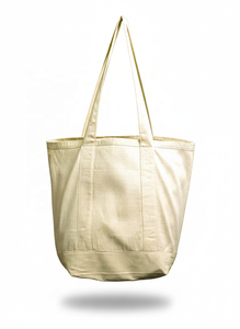 ถุงช้อปปิ้งผ้าฝ้ายพรีเมียมรักษ์โลก พร้อมหูหิ้วแบบแปะ ขอบกว้าง ใช้ซ้ำได้ ย่อยสลายได้ เหมาะสำหรับใส่ของชำ ของใช้ประจำวัน ไปเที่ยวทะเล ใช้ได้ทุกวัน - Product Image 6