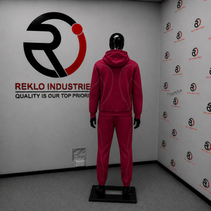 Maroon Tracksuit Men Custom Logo <b>Full</b> <b>Zip</b> <b>Hoodie</b> Jogger Pants Set Streetwear Fashion Sportswear Casual Gym Training Wholesale - Product Image 4