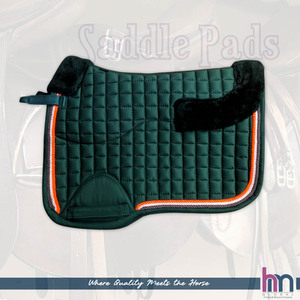 Tapis de selle équestre haut de gamme en coton matelassé avec mousse à mémoire de forme et impression silicone, doublure en maille respirante, très demandé pour le GP/Saut d'obstacles - Product Image 6