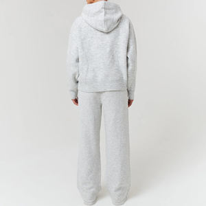 Survêtements pour femmes en coton 100% personnalisés, vente chaude, coupe ample, sweat-shirt à épaules tombantes et pantalon de jogging, ensemble 2 pièces hip hop pour femmes - Product Image 4