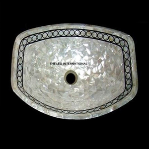 Good Sale Classic Design Bathroom Accessories Mother Of Pearl Handcrafted Wash <b>Basin</b> Home Hotel Decoration - Product Image 1