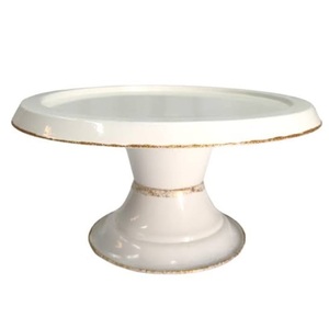 <b>White</b> Finishing Tableware <b>Cake</b> Server Elegant Design Classic Stylish New Metal <b>Cake</b> <b>Stand</b> Supplier By India - Product Image 1