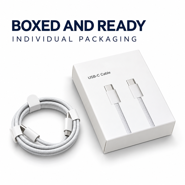 PD 100W 60W Dual Ended USB C Charging Cable Nylon Braided 480Mbps Data Transfer for Laptop Tablet Phone Supplier