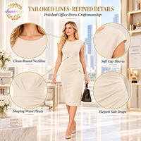 Robe longue pour le bureau des femmes, tenue de travail formelle ajustée